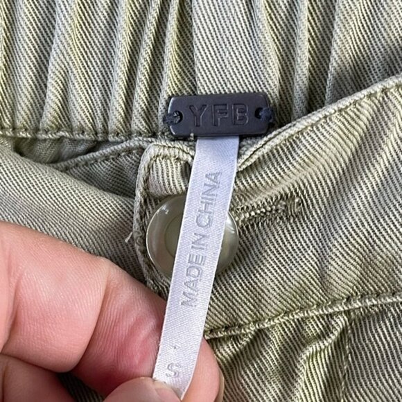 YOUNG FABULOUS & BROKE YFB Trooper‎ Pant Tencel Joggers Size small Green Coastal - Picture 8 of 13